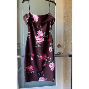 Premier Amour Off Shoulder Floral Body Dress Sz14